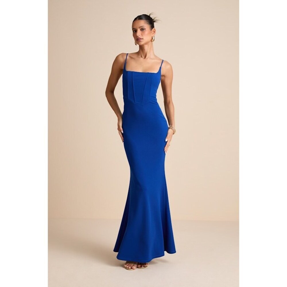 Lulus Imre Royal Blue Sleeveless Mermaid Maxi Dress - Size XL